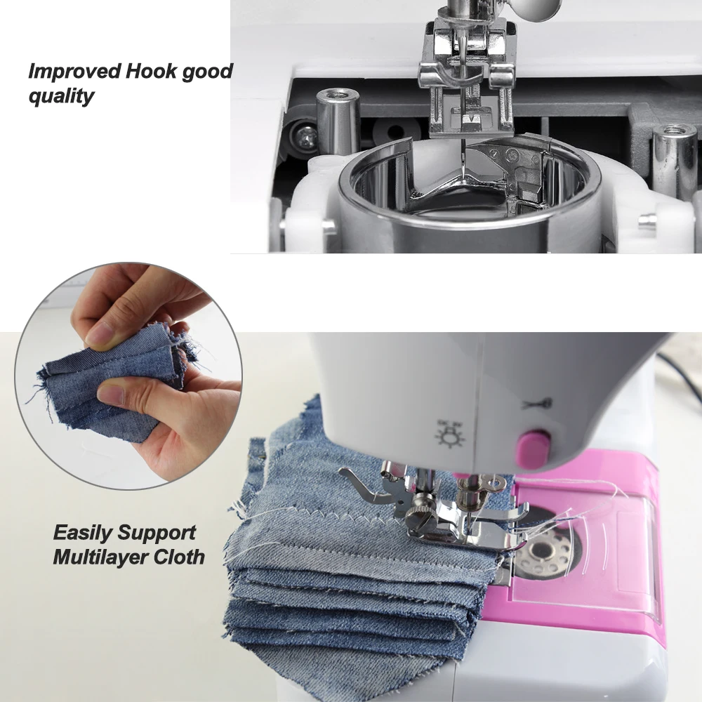 Mini Portable Electric Sewing Machine 12 Built-in Stitches for Home Travel DIY for Household