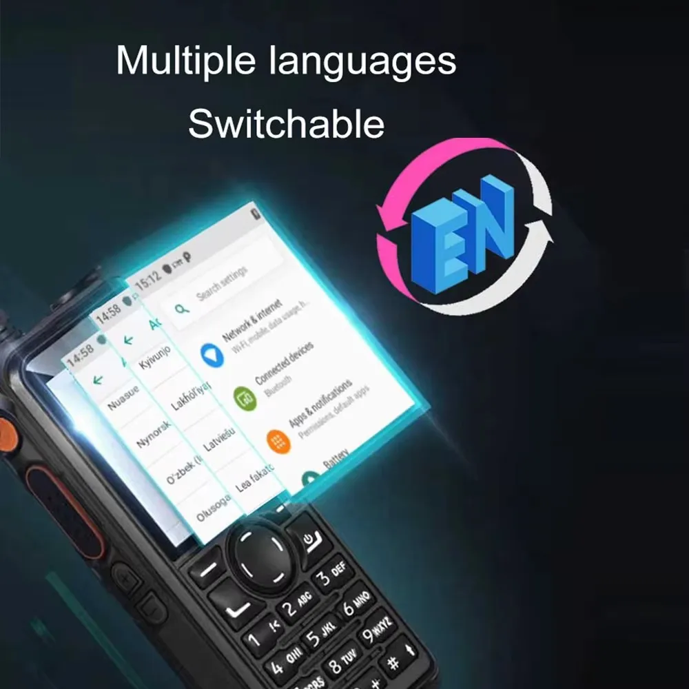Anysecu T59 Android 9.0 4G Network Radio WIFI GPS Unlock LTE/WCDMA/GSM POC Walkie Talkie Work with Zello REAL-PTT