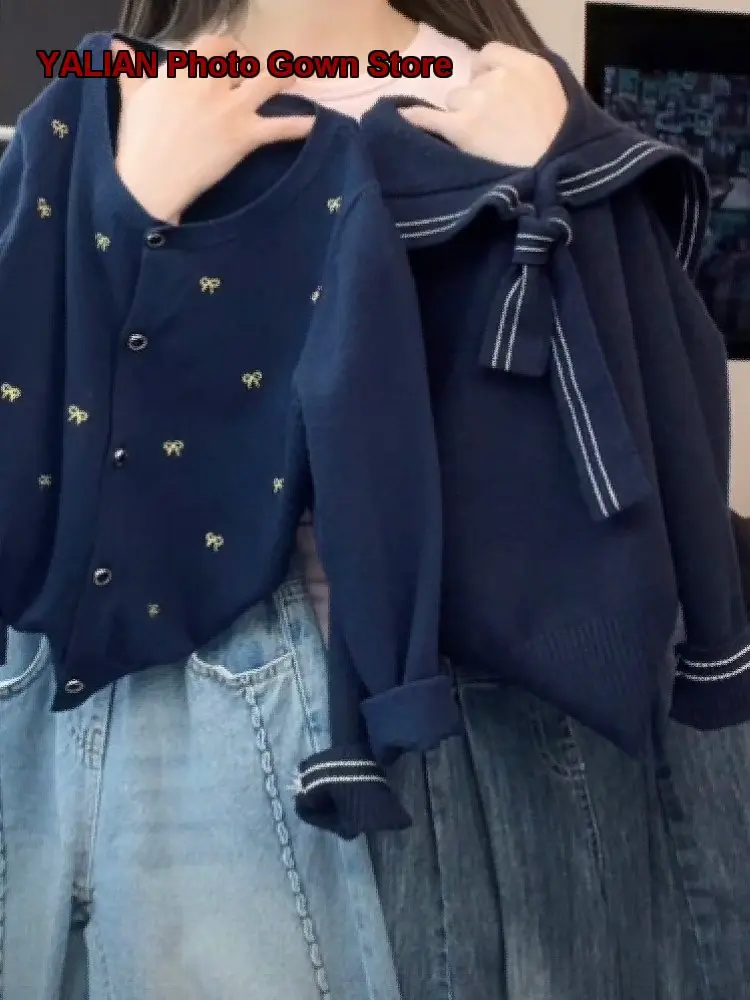 Girls Cardigan 2026 Bowknot Spring Autumn Knit Kids Stylish Fall Top