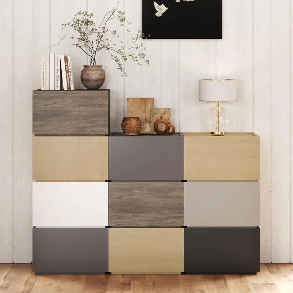 

Stackable Storage Drawers, Wooden Drawer Storage Organizer, Modern Nightstands with Wooden Drawers, Small Storage Cabinet, Modul