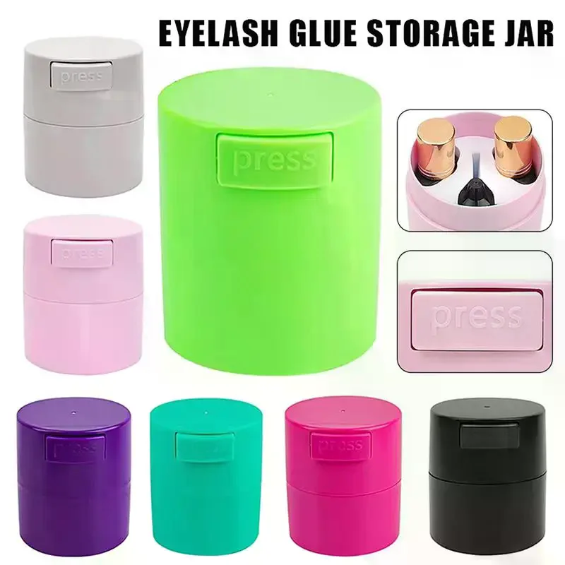 1pcs Eyelash Glue Storage Tank Container Adhesive Stand Activated Carbon Sealed Storage Holder Container Lash Extension Supplies