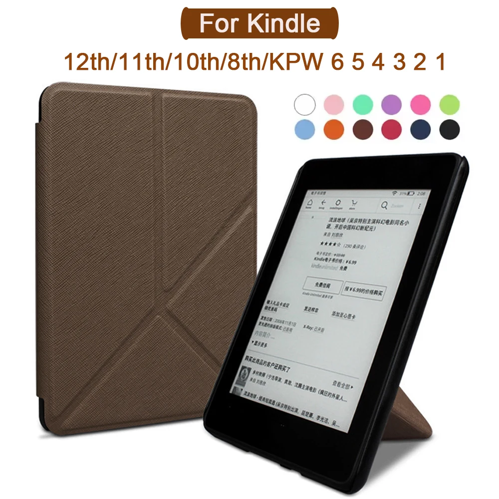 Case for Kindle 12th 11th 10th 9th 8th Generation 6 6.8 7 Inch Foldable Stand Cover for Kindle Paperwhite 6 5 4 3 2 1 Pouch