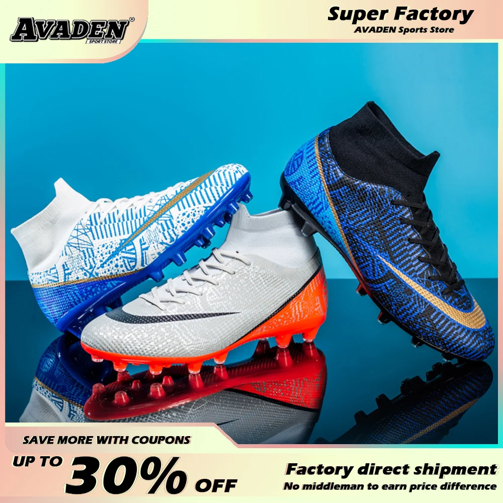 

2023 New Outdoor AG/TF Football Boots Futsal Soccer Cleats For Men Football Field Society Sneakers Soccer shoes kids Wholesale