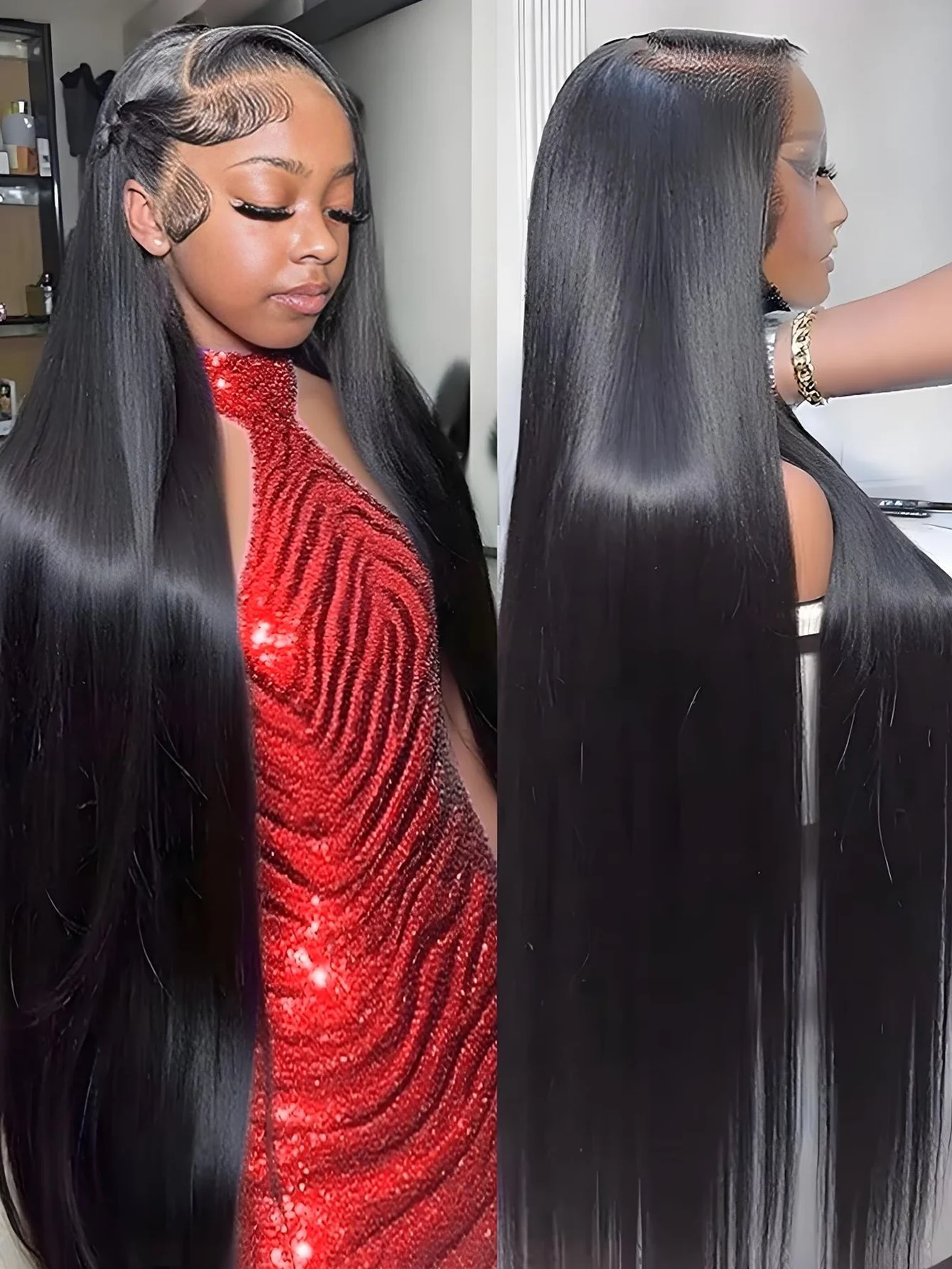 30 40 بوصة مستقيم الدانتيل الجبهة الباروكات الشعر البشري 13x6 HD الدانتيل الباروكة الأمامية شعر طبيعي مفرود الباروكات للنساء شعر ريمي #1