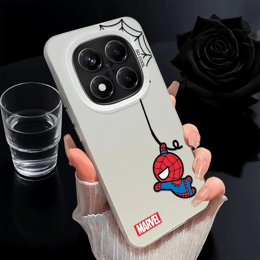 Coque de téléphone pour Xiaomi Redmi Note 10s 10 11 Pro 11s 12 13 14 Pro Plus, coque souple mignonne Marvel Spiderman