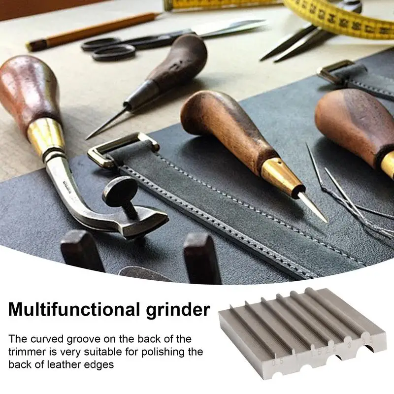 Leather Sander Pad Leather Sander Tool Metal Structure Faux Leather Wide-Edge Trimmer DIY Grinder Solid Structure For Furniture