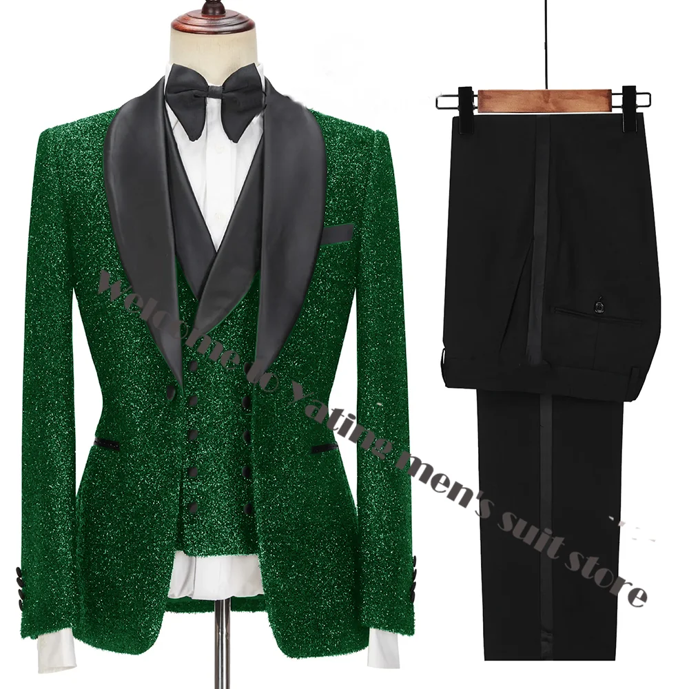 Costume Noir Brcorporelle pour Homme, Smokings de Marié, Slim Fit, Terno Mascul37, ixde Bal, 3 Pièces