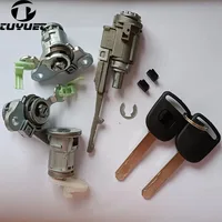 Cilindro de cerradura de coche para Honda City Sel Jazz 2004-2007, cilindro de cerradura Ful, cilindro de cerradura de puerta de conducción + interruptores de bloqueo de encendido