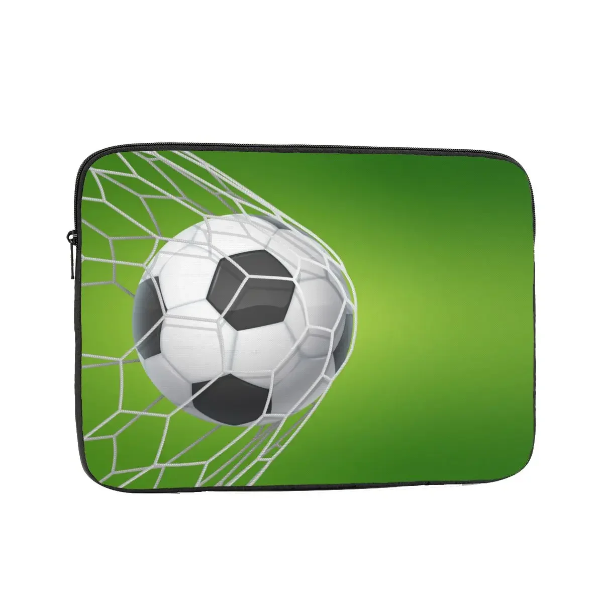 Soccer Football Laptop Sleeve Case 10 12 13 15 17 Inch Green Balls Sports Notebook Bag Case Computer Shockproof Case Bag