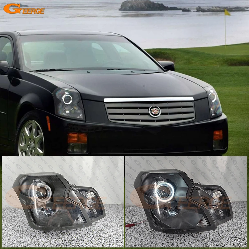 

For Cadillac CTS 2003 2004 2005 2006 2007 Excellent Ultra Bright CCFL Angel Eyes Kit Halo Rings