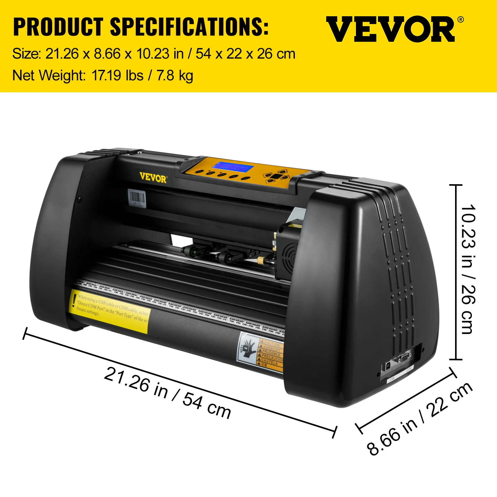 VEVOR 14 pollici taglierina in vinile macchina Computer Windows Software 3 lame 1 portapenne stampante Plotter da taglio per pubblicità