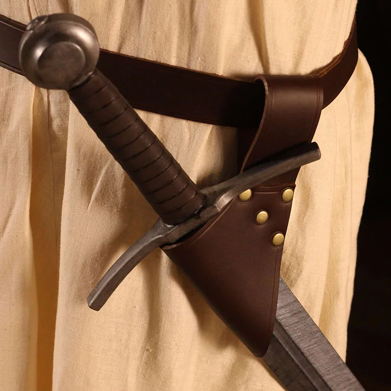 

Средневековый меч викингов, держатель крючка, винтажный чехол из искусственной кожи, ножны, лягушка, рыцарь, воин, аксессуар для косплея