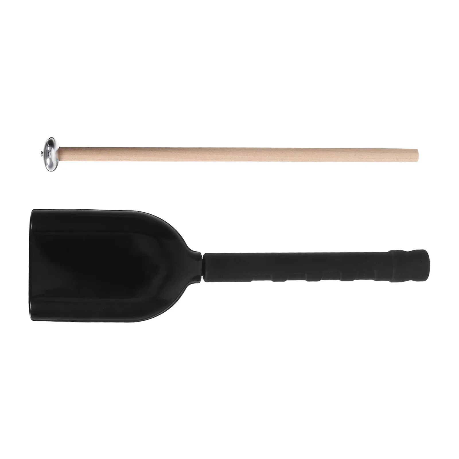 

Long Handle Handheld Cow Bell Cowbell for Drum Kit with Stick Holder Noise Maker Bells Musical Instrument