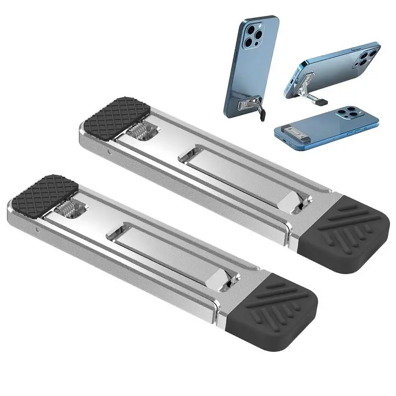 2pcs Mini Laptop Holder Foldable Keyboard Stand Notebook Riser Feet Nonslip Aluminium Alloy Heat Dissipation Stand