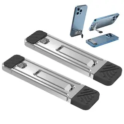 2pcs Mini Laptop Holder Foldable Keyboard Stand Notebook Riser Feet Nonslip Aluminium Alloy Heat Dissipation Stand