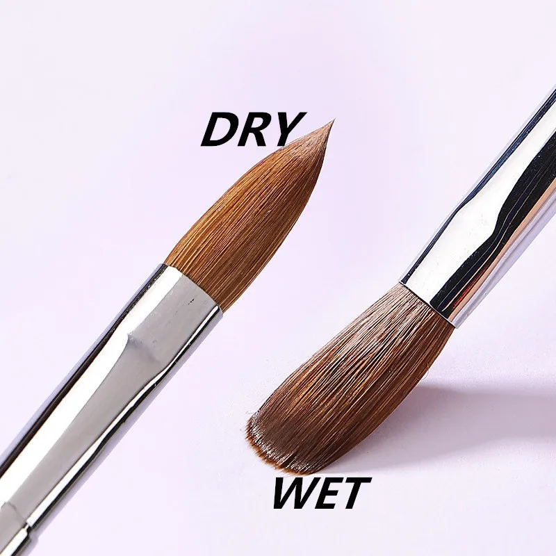 1PCS 99% Pure Kolinsky Sable Hair Acrylic Nail Brushes Nail Art Extension Builder Pen Painting Drawing Manicure Tool