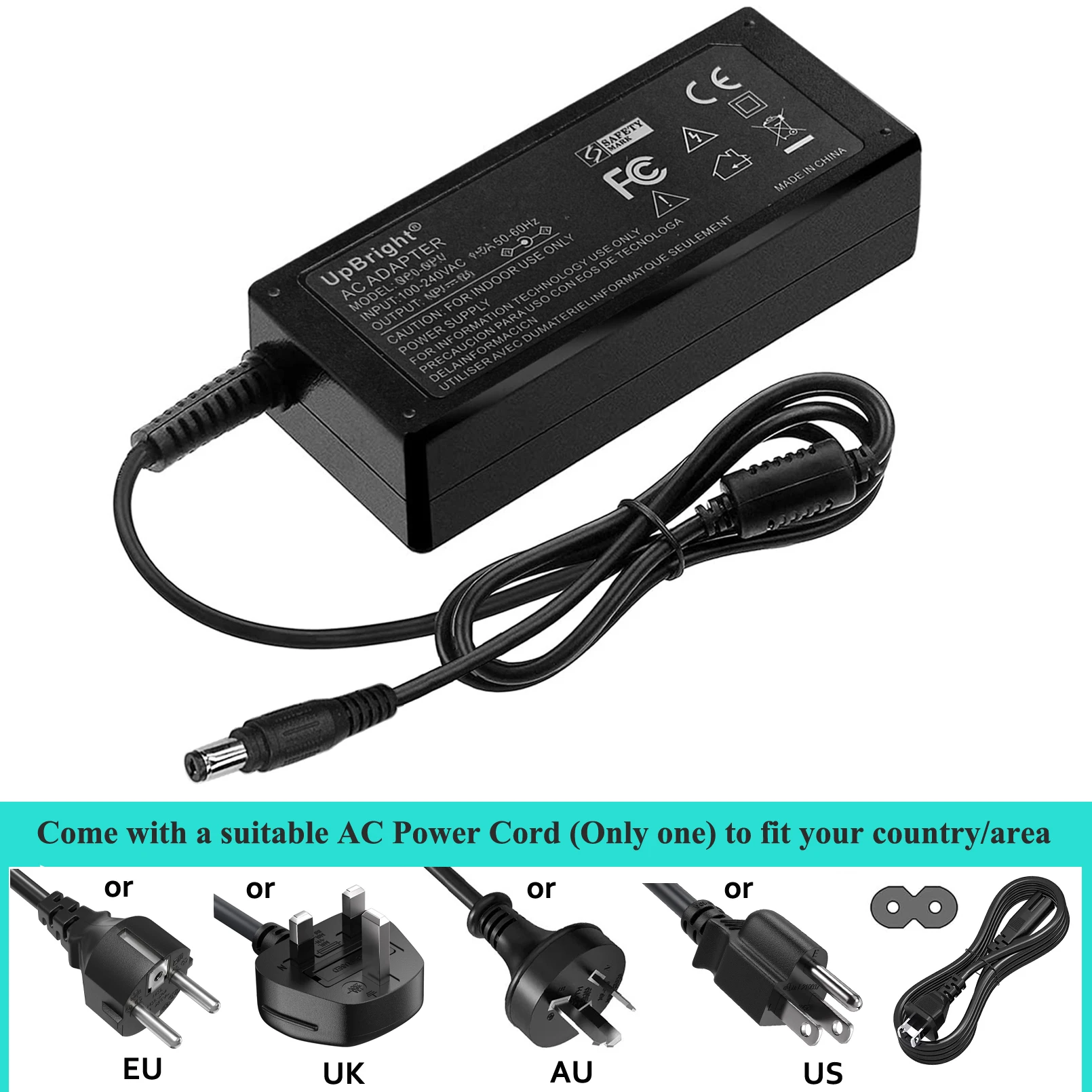 Adaptateur Secteur 19V 2.1A De Remplacement Pour Moniteur LG 24MT46D - Marque YTYS, Neuf Avec Câble