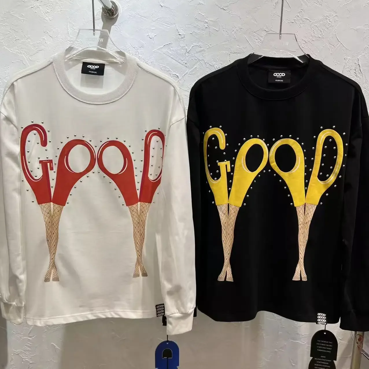 

Good Quality 25ss GOODBRANCH Casual Loose Men Women Hot Drill Long Sleeve T shirt