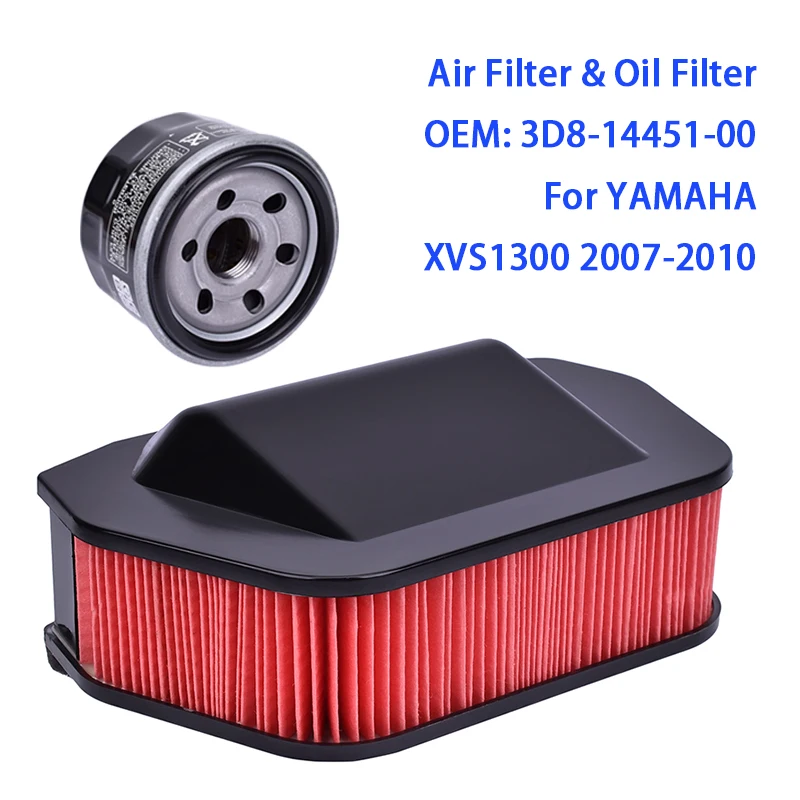 Motorcycle Air Filter & Oil Filter For YAMAHA XVS1300 2007 2008 2009 2010 Midnight Star V-Star XVS 1300 A/CT XVS1300A XVS1300CT