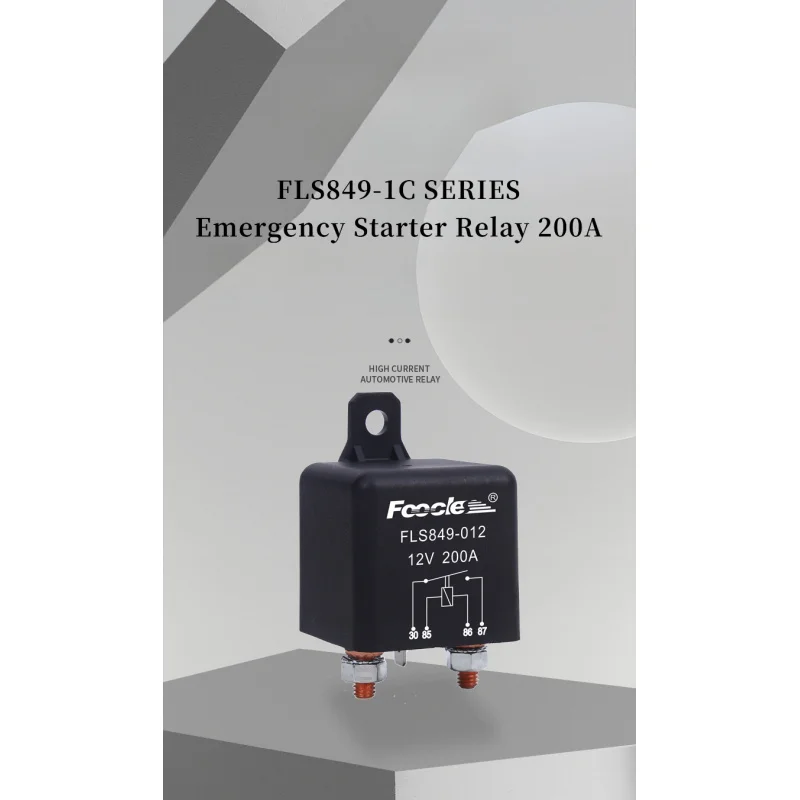 

5PCS FLS849-1C Emergency Starter Relay 200A 6 Large Studs for Jump Power Pack 12V 24V