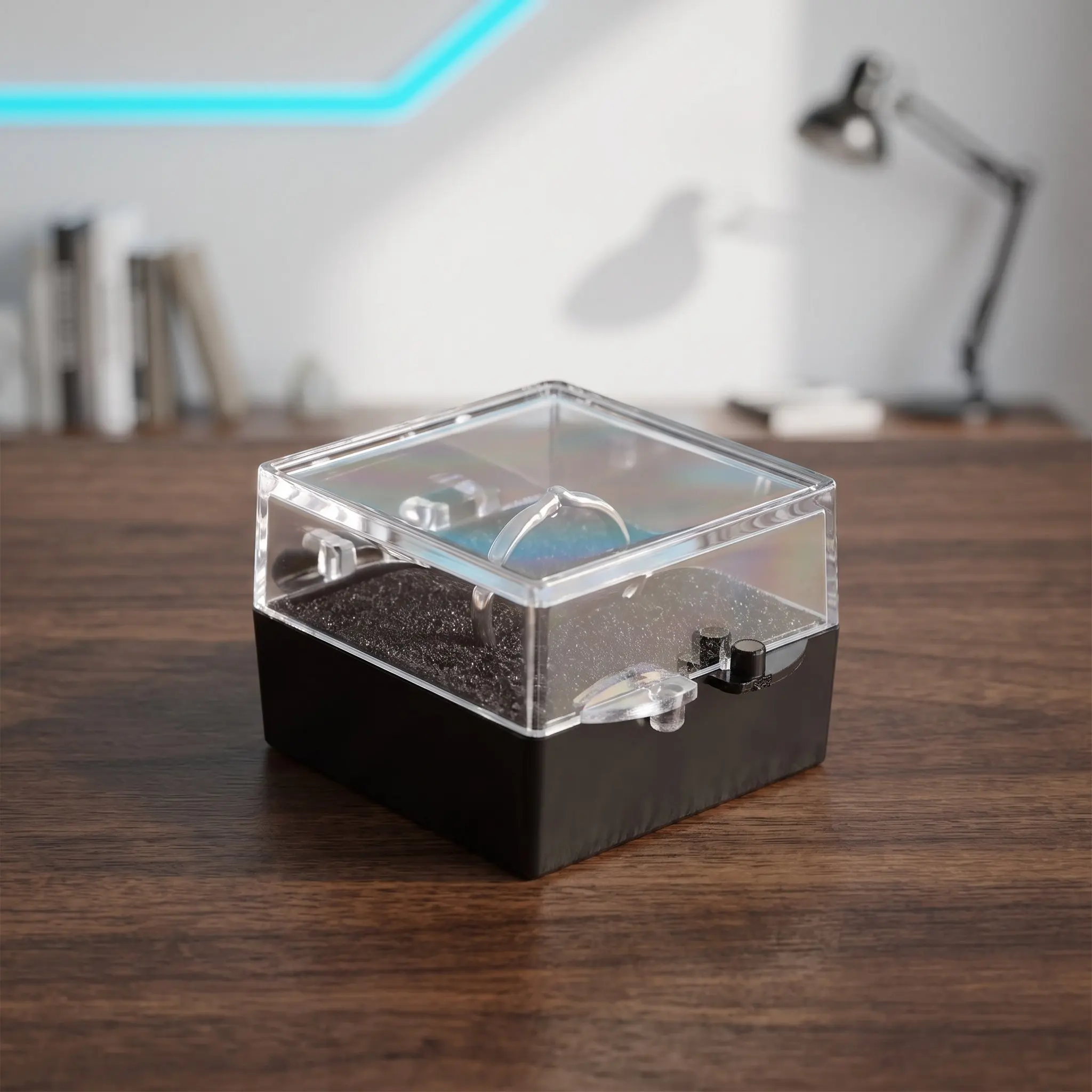 10Pcs Acrylic Transparent Square Display Box Badge Organizer Jewelry Storage Case Brooch Holder Protective Lid