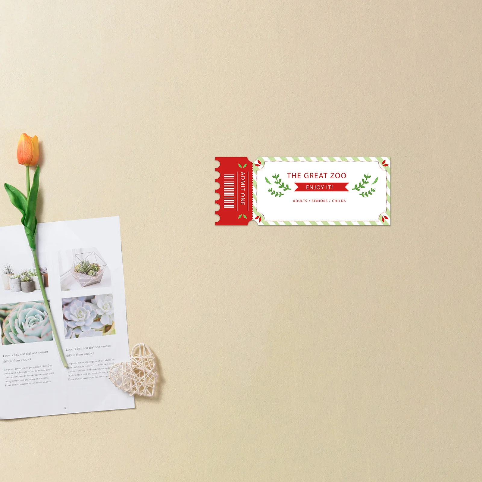 Bilhete de concerto em branco para sublimação de animais de estimação, dupla face, superfície lisa, transferência de calor, espaços em branco para eventos, impressão diy