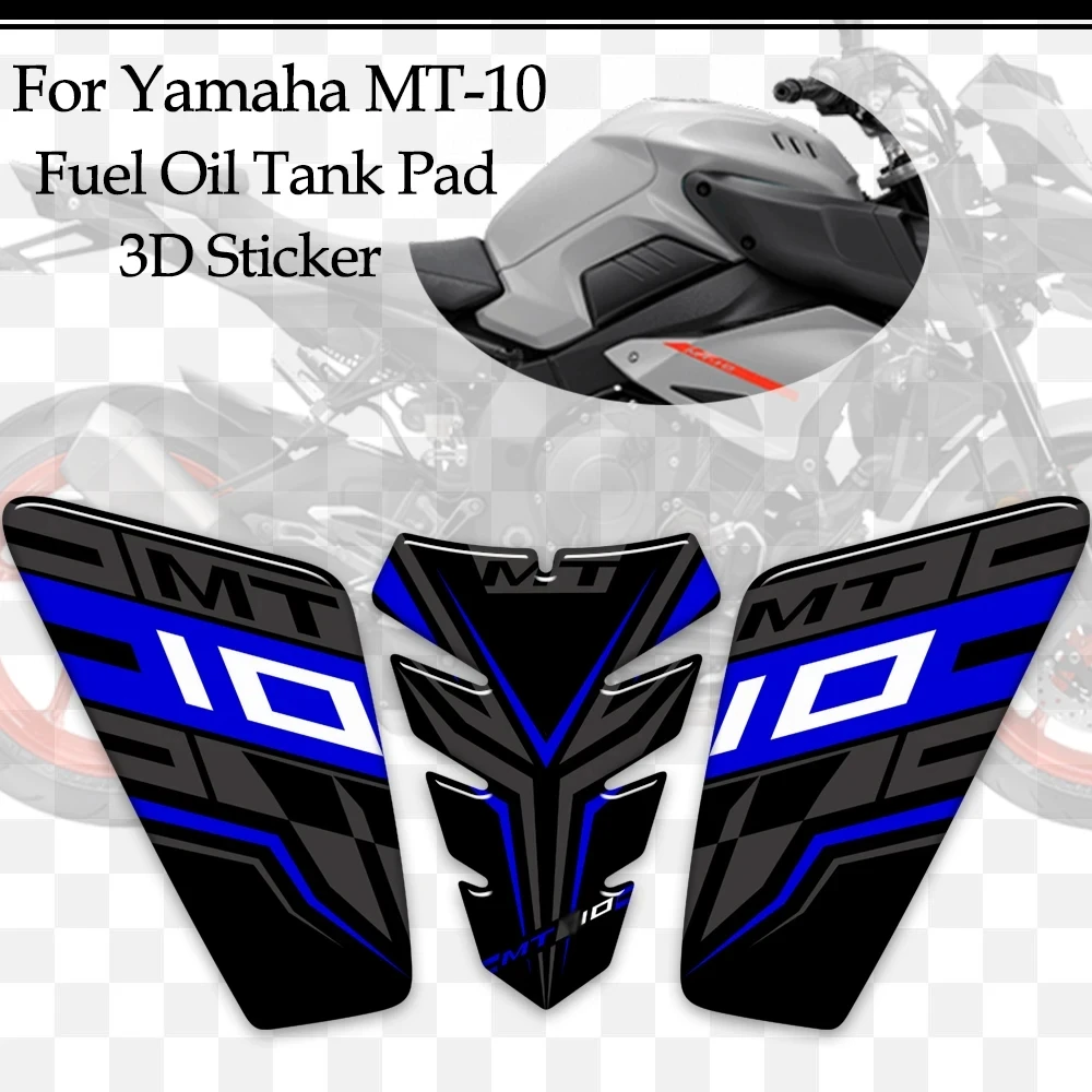 3D Stickers For Yamaha MT10 FZ MT-10 Tank Pad Protector Fairing Fender Windshield Handguard Decal 2016 2017 2018 2019 2020 2021