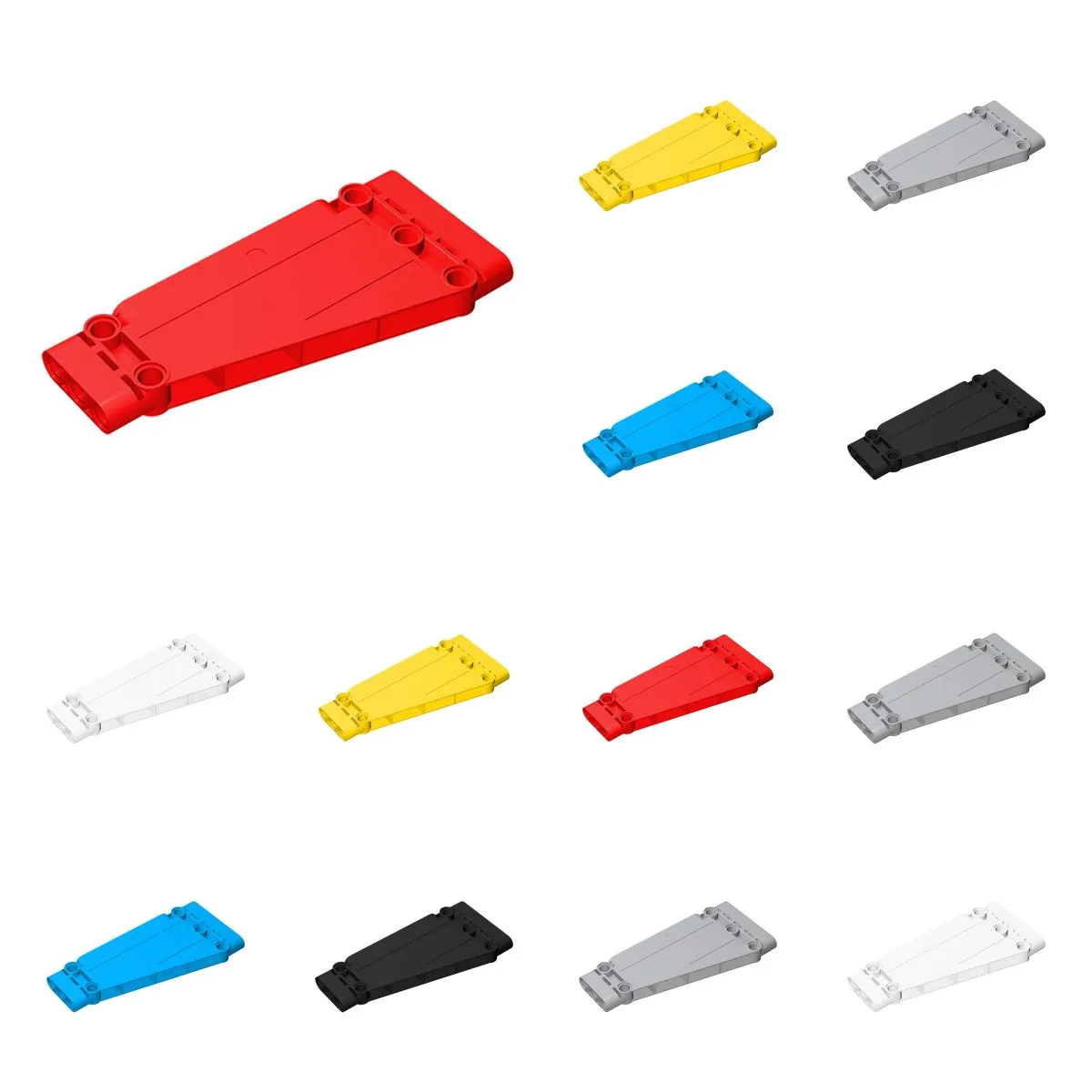 10pcs 18945 Panel Plate 5 x 11 x 1 Tapered Bricks Collections Bulk Modular GBC Toy For Technical MOC Buildings Blocks Compatible