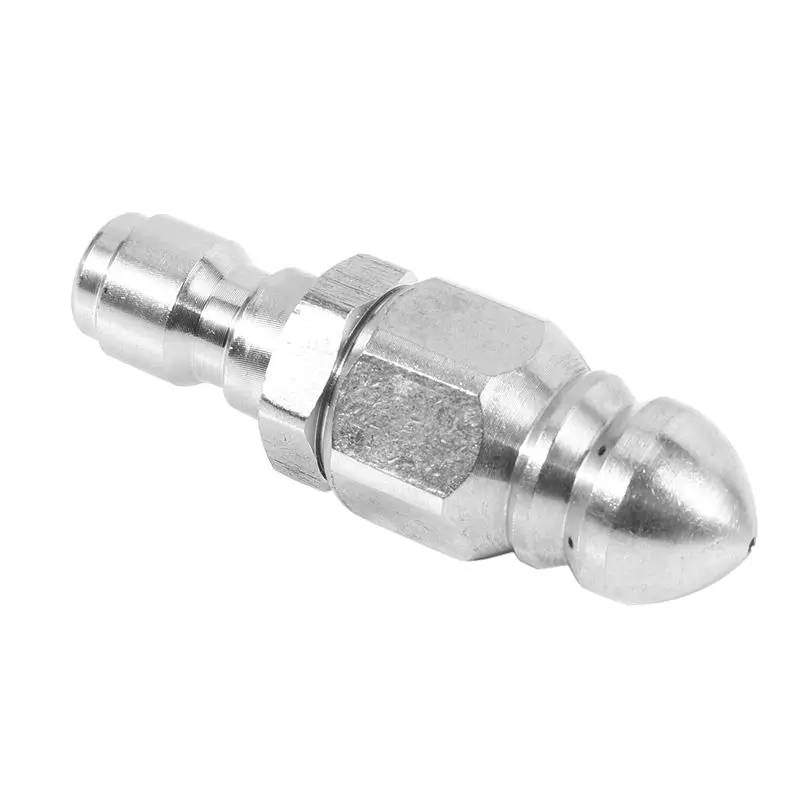 ABKW-3PCS 1/4 Inch 5000 PSI Sewer Jetter Nozzle Pressure Drain Jetter Hose Nozzle For 1/4 Pressure Washer Quick Connector