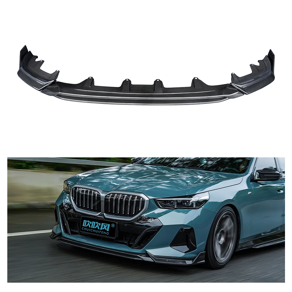 OEM/ODM for BMW 5 Series G60 High Quality 100% Dry Carbon Fiber Front Bumper Spoiler Lip Diffuser Body Kit