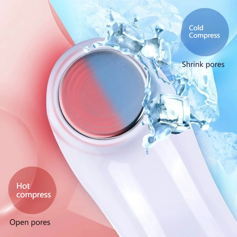 2025 Novo design de cabeça preta martelo frio e quente para equipamentos de beleza de limpeza de pele facial