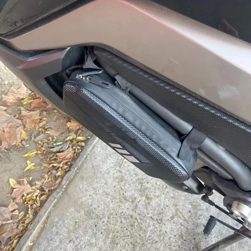 اكسسوارات الدراجات النارية حقيبة للحمل مقاوم للماء النايلون أكياس جانبية أسود هارد شل دراجة أكياس دراجة هوائية جبلية مثلث الحقيبة أجزاء