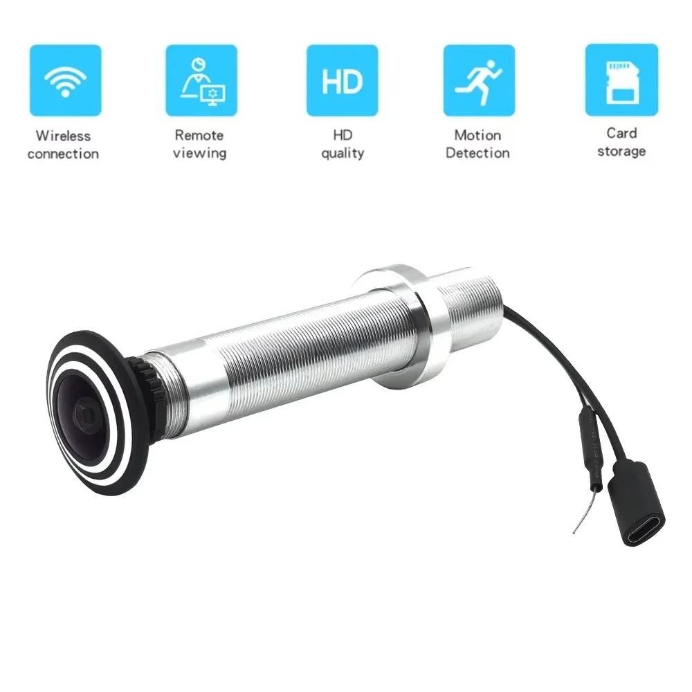 16mm Diamater Smallest 3MP HD V380 Pro Home Digital Viewer Peepholes Door Camera Eye WiFi Door Eye Camera 2 Way Audio RTSP On vi