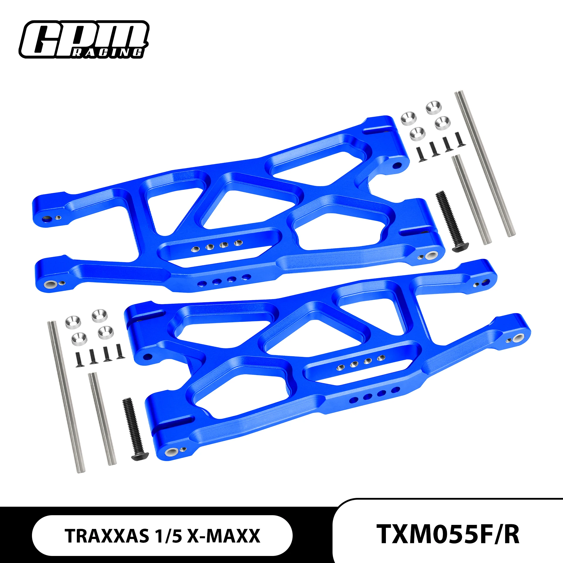 GPM 6061 Alloy Front / Rear Extended Lower Arms (Widemaxx #7895) For TRAXXAS 1/5 X-Maxx 8S / XRT 8S-78086-4