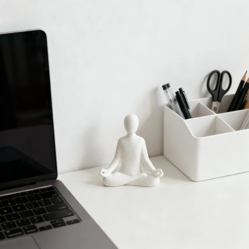 1-Piece Abstract Meditating Man Sculpture, Suitable for Placing in the Living Room, Office, Bedroom, or Bookshelf, Perfectly Creates a Relaxed Atmosphere, Harmoniously Blends into Modern, Zen, or Minimalist Environment