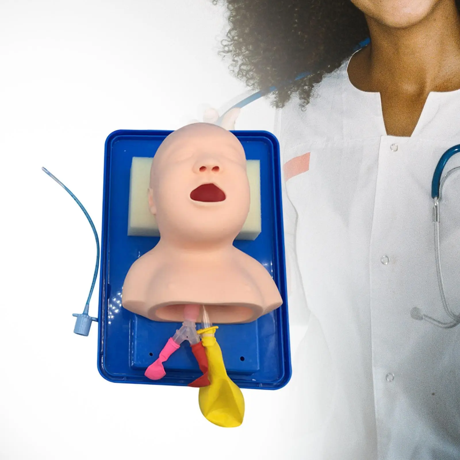 Tracheal Child Infant Airway Management Trainer Infant Intubation Trainer for Science Lab First Aid Simulation Training Students