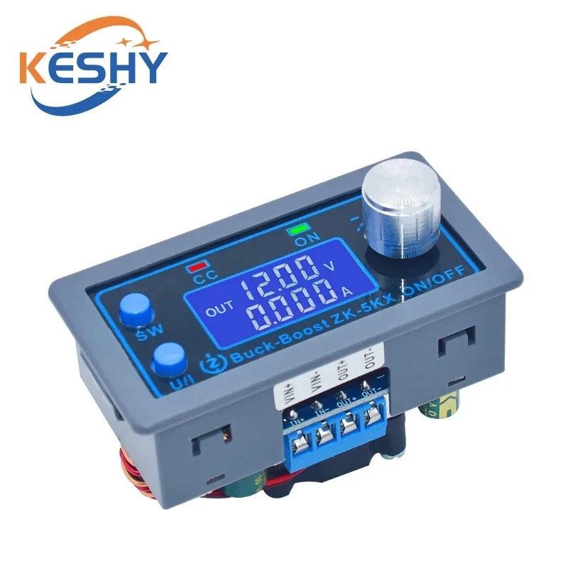 ZK-5KX DC DC Buck Boost Converter CC CV 0.6-36V 5A 5V 6V 12V 24V 80W Power Module Adjustable Regulated laboratory power supply
