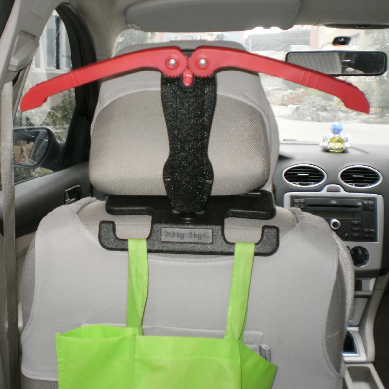 1PC Car Coat Hanger Headrest Back Seat Coat Hanger with 2 Hooks Multifunctional Car Hanger Organizer for Coat Suit Jacket