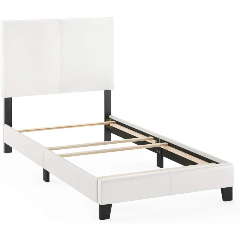 

FB19821TWH Pessac PU Leather Upholstered Platform, Twin, White