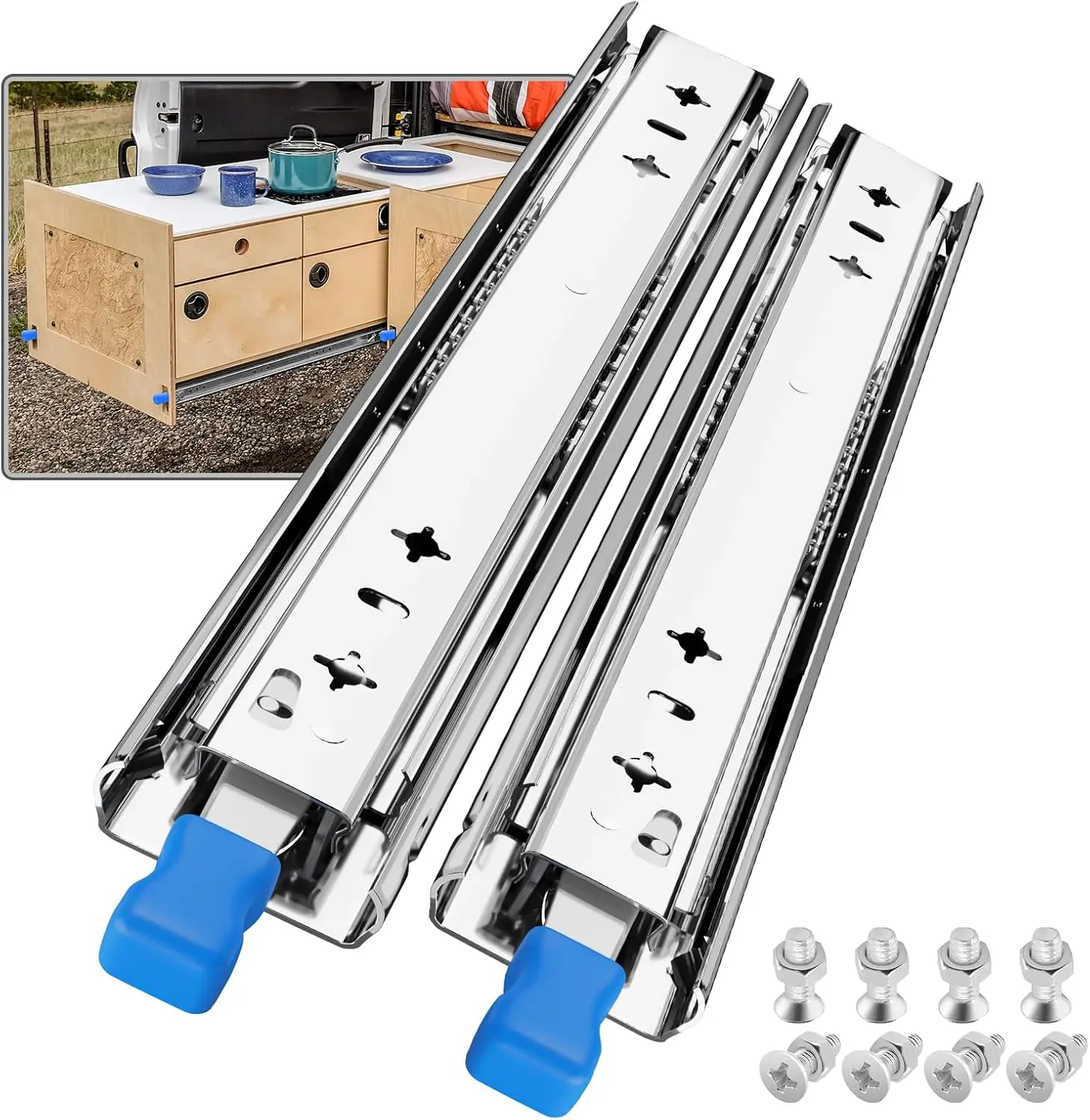 Load Capacity Heavy Duty Locking Drawer Slides 12 14 16 18 20 22 24 26 28 30 32 34 36 38 40 Inch Full Exte