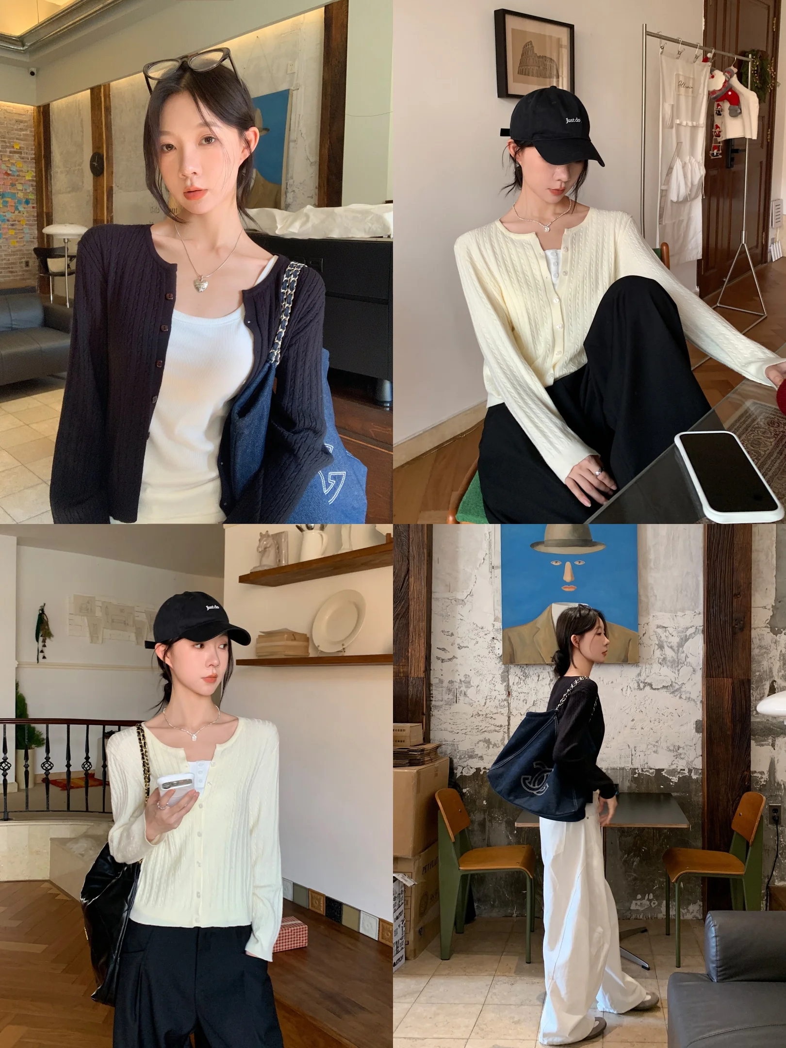 

Spring Early Knitted Sweater Coat Korean Sle Long Sve ort Length Breathable Skin-friendly Twist Flower Pattern Cardigan