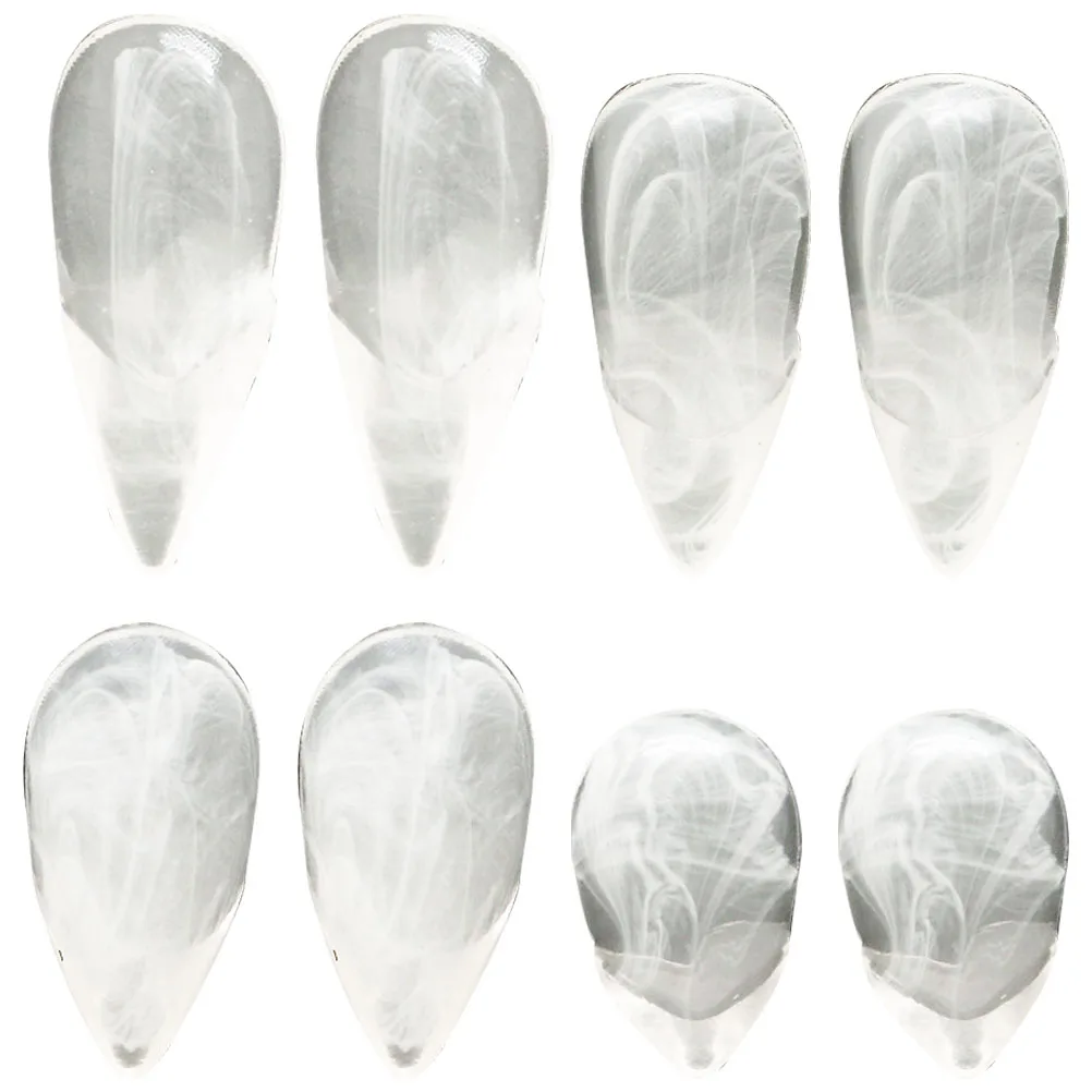 

4 Pairs False Teeth Denture Props Halloween Cosplay Accessory Party Transparent Horror Costume Fang