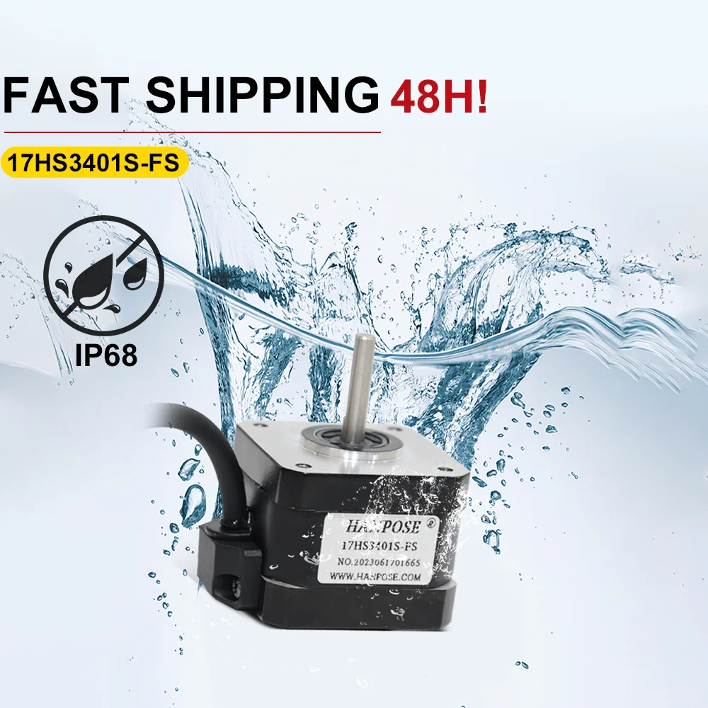Nema17 Stepper Motor 1.3A 28N.CM 17HS3401S-FS IP68 for CNC Worm Wheel Edging Machine 42 Waterproof Stepper Motor