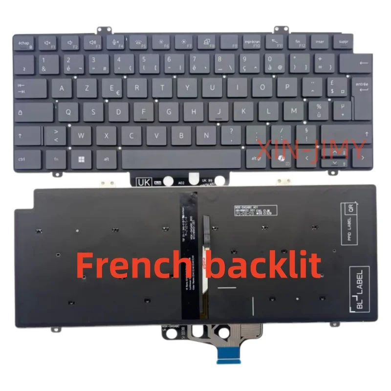 French Backlit laptop Keyboard For Dell Pro 14 Plus PB14250 PB14255,Pro 14 PC14250 PC14255,14 Plus DB14250 RW20C