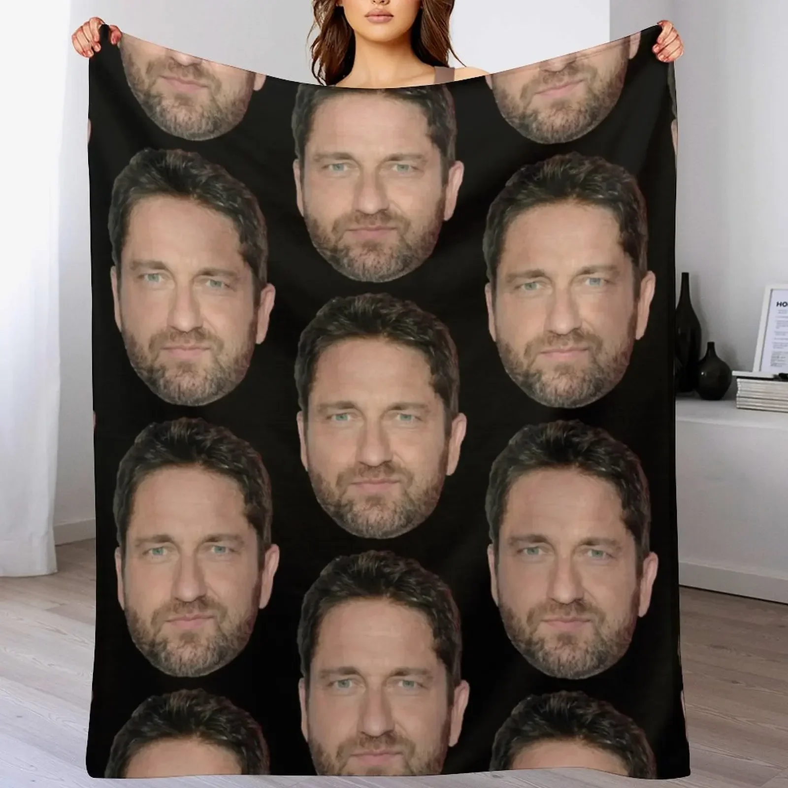 

Gerard Butler Throw Blanket Cozy Light Blanket for Travel Camping Picnic