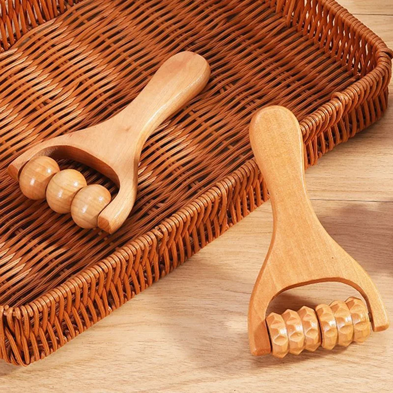 

Деревянный массажный многофункциональный ролик для тела, облегчает мышечное напряжение, массажный инструмент для шеи, плеч и ног, универсальный массажер для рук