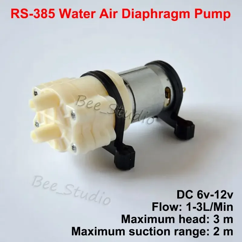 DC 6V-12V Small RS-385 Motor Pump Water Air Diaphragm Pump Suction Tea Table Water Dispenser Pump For inflatable pool/ aquarium