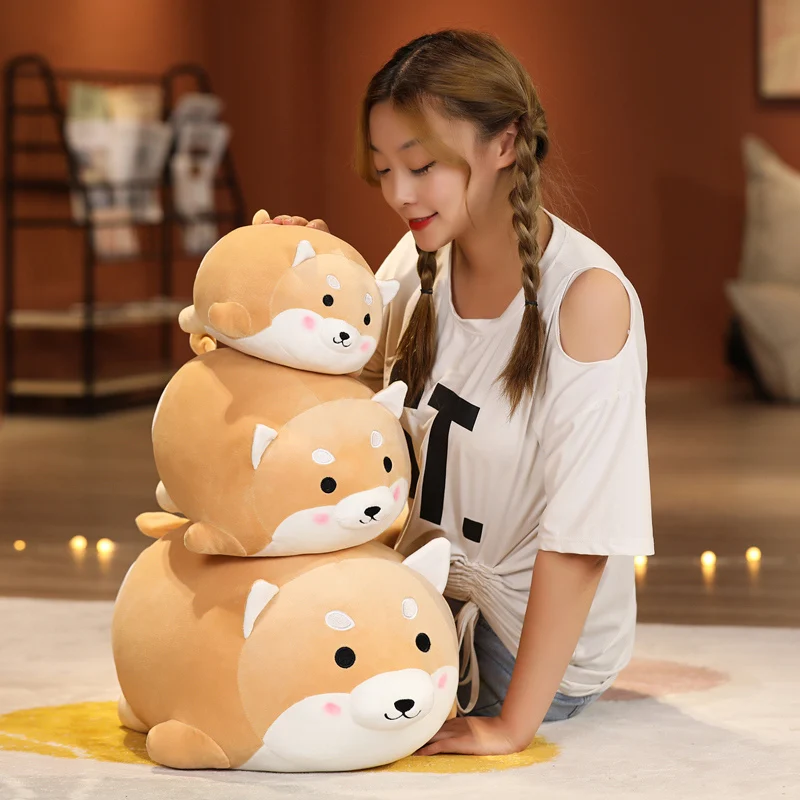 NEW Lovely Fat Shiba Inu & Corgi Dog Plush Toys Stuffed Soft Kawaii Animal Cartoon Pillow Dolls Gift for Kids Baby Children