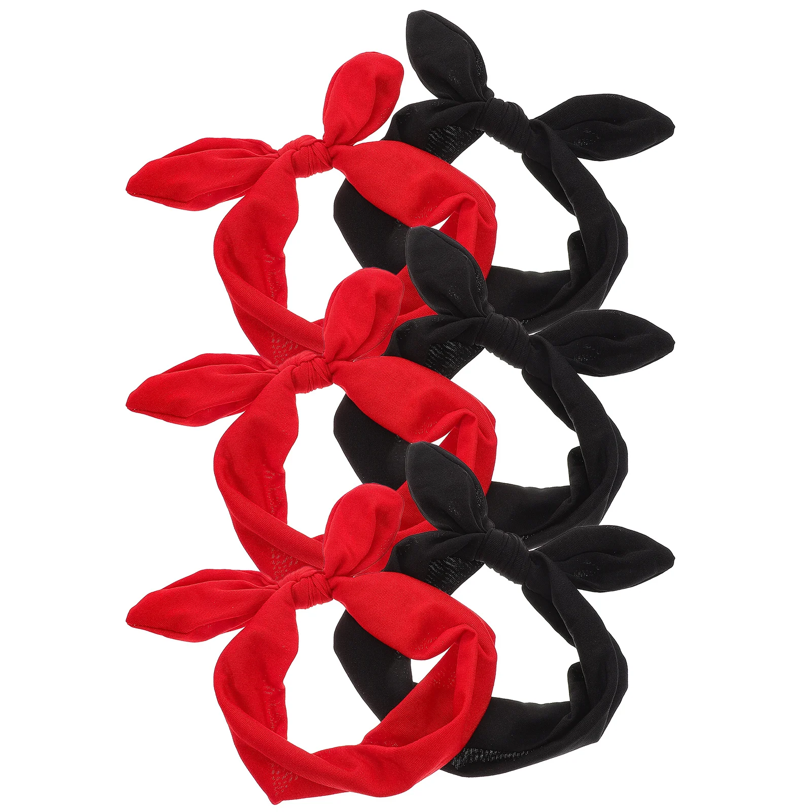 

6Pcs Wide Knotted Headbands Bunny Ears Bow Hairbands Women Fashion Hairbands Spa Makeup Wide Headbands for Women