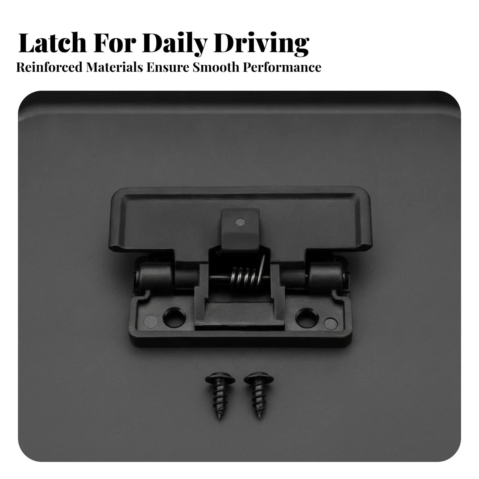 Stainless Steel Car Console Latch Cover Fit SUV LE Armrest Closure with Screws Interior Recondition Kit